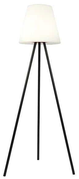 Candeeiro de pé moderno para exterior preto IP44 com LED solar - Virginia Design