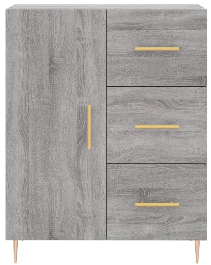 Armário alto 69,5x34x180 cm derivados de madeira sonoma cinza
