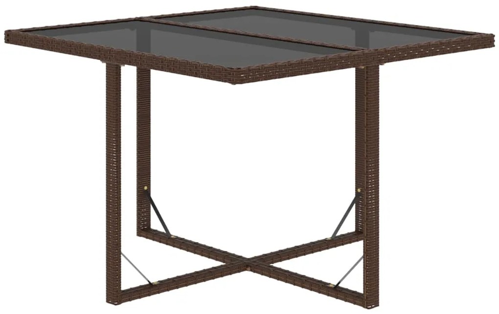 9 pcs conjunto jantar p/ jardim c/ almofadões vime PE castanho