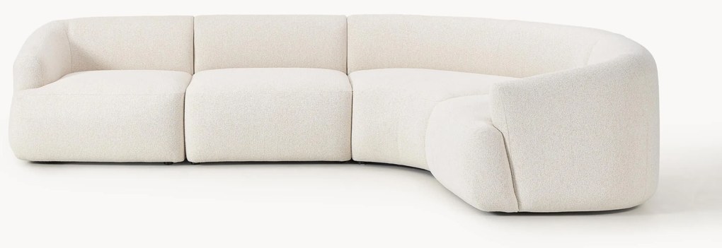 Sofá de canto modular em bouclé Sofia (4 lugares)