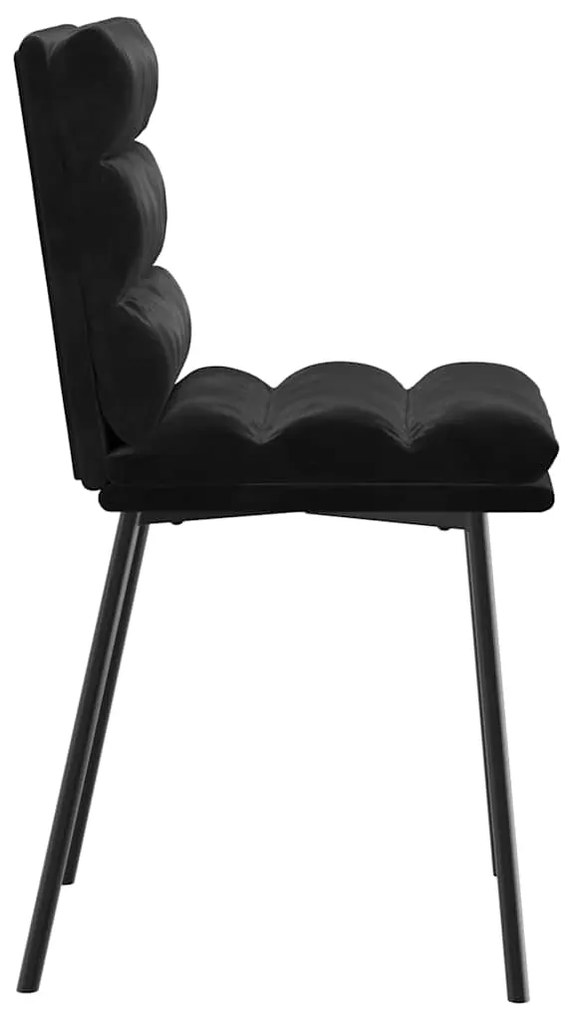 Cadeiras de jantar 2 pcs veludo preto