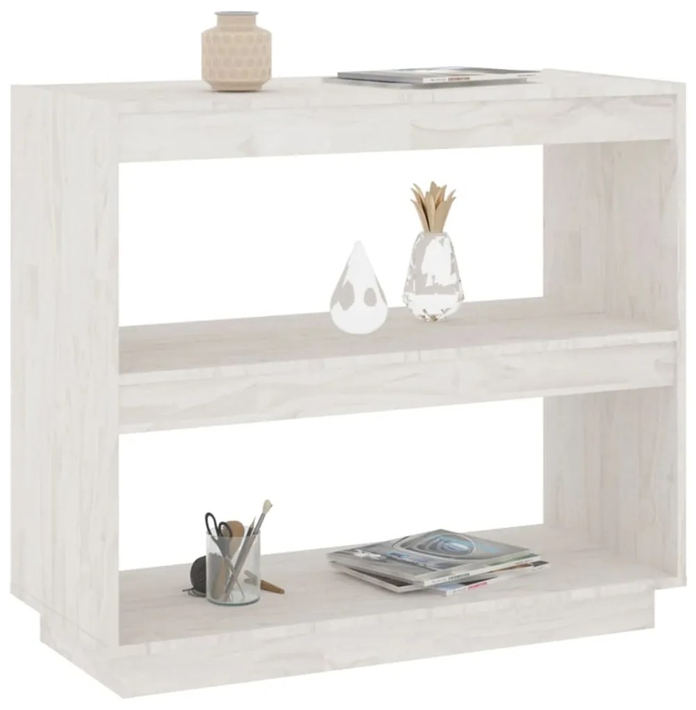 Estante 80x35x71 cm madeira de pinho maciça branco