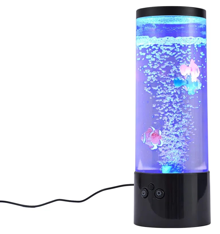 Tubo de Bolhas Preto 30cm incl. LED RGB - Sealife Moderno
