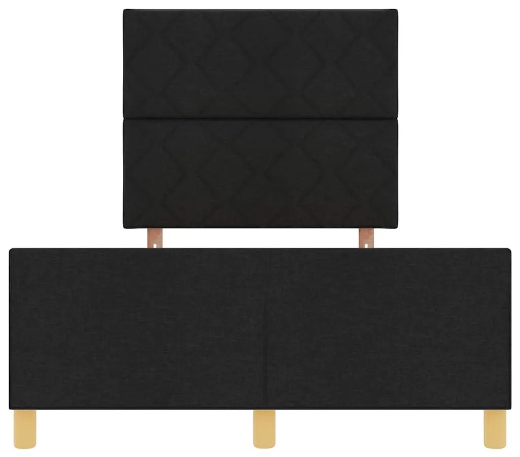 Cama de tecido preta vidaXL 120x200 cm