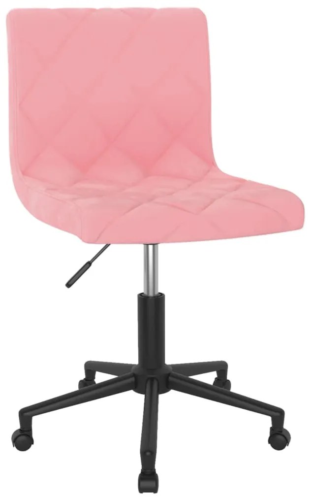 vidaXL Cadeira de jantar giratória veludo rosa