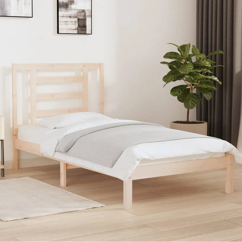 Cama sem colchão 90x200 cm madeira de pinho maciça