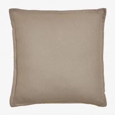 Almofada Quadrada 40x40 Cm Em Algodão Kerpen Castanho Areia Claro - Sklum