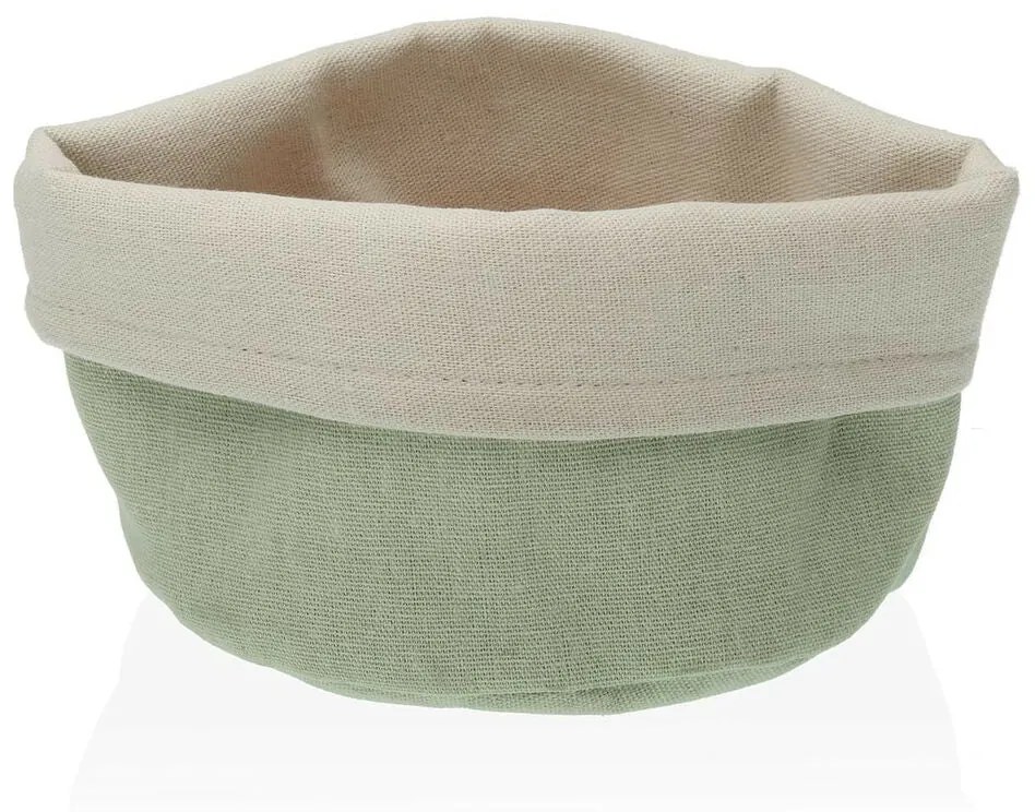Cesto para Pão Versa Verde Claro Têxtil 14 x 10 x 17 cm