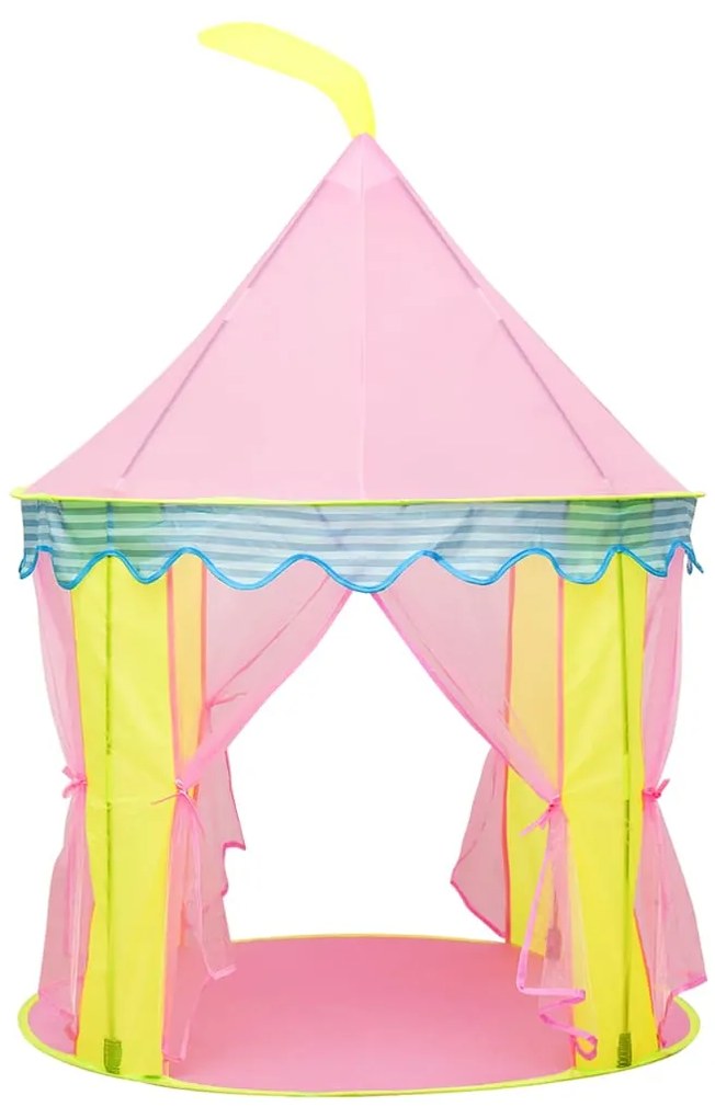 Tenda de brincar infantil com 250 bolas 100x100x127 cm rosa