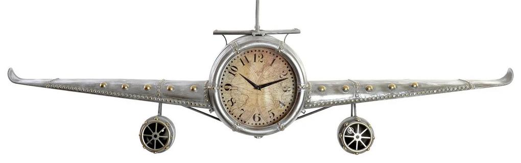 Relógio de Parede DKD Home Decor Avião Metal Cristal (141 x 20 x 46.5 cm)