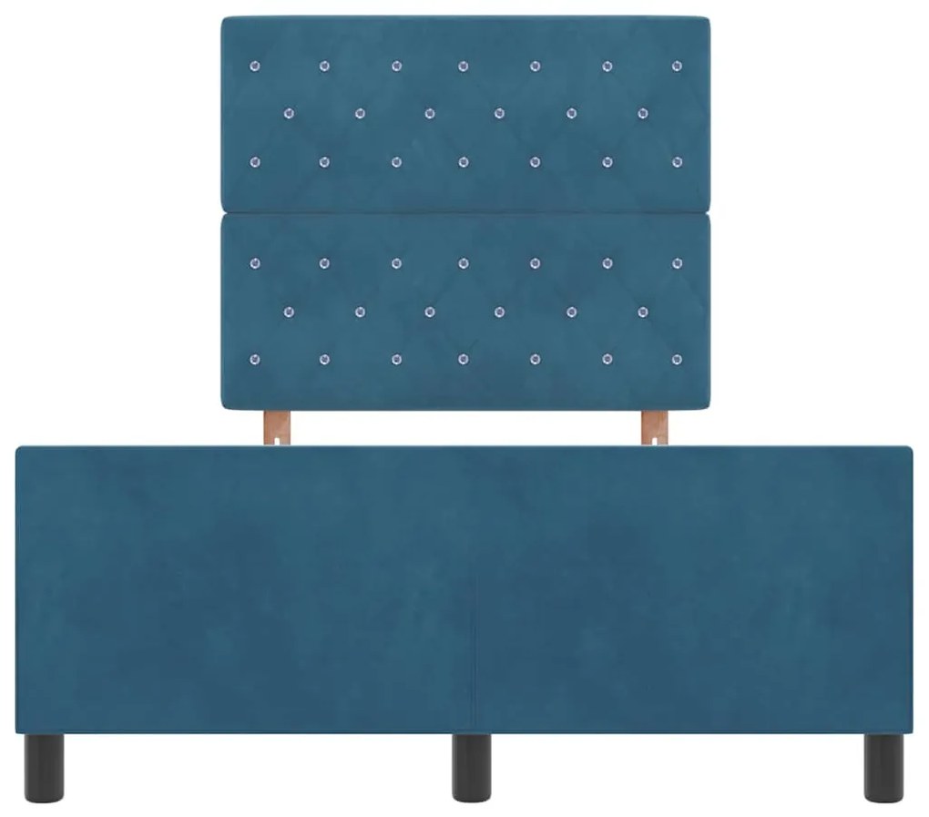 Cama vidaXL Azul Escuro 120x190 cm Veludo