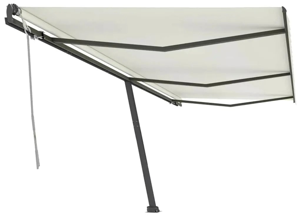 Toldo retrátil manual independente 600x300 cm cor creme