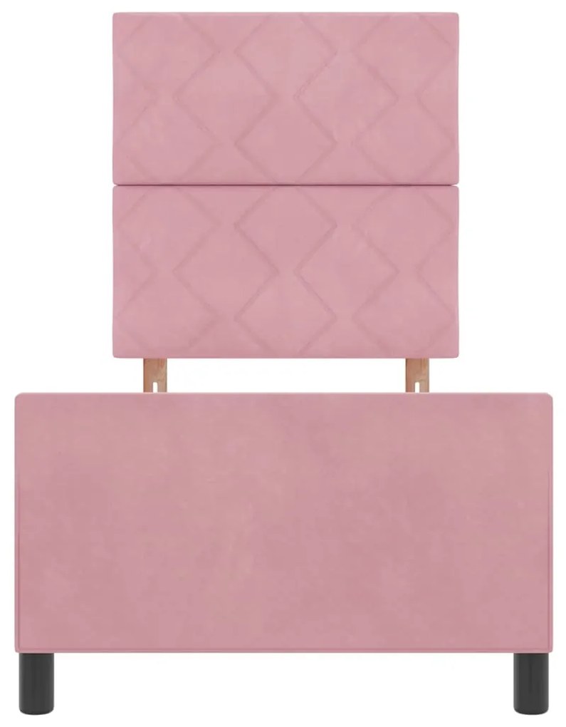 Cama vidaXL Rosa 80x200 cm Veludo