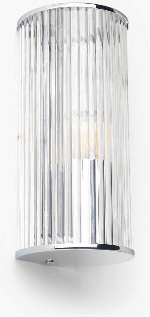 Candeeiro de parede de vidro canelado Emmi