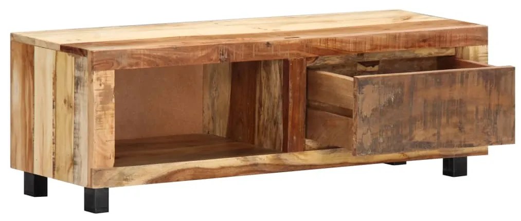 Móvel de TV 100x30x33 cm madeira recuperada maciça