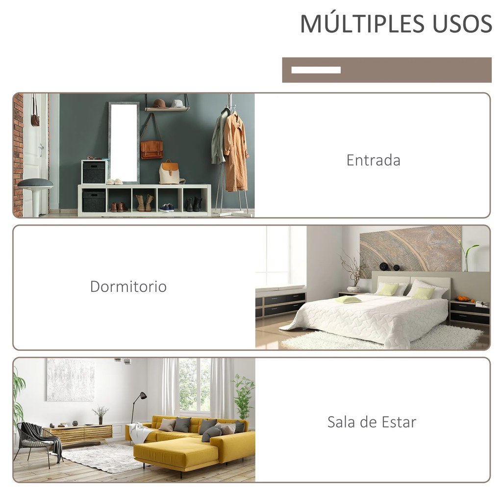 HOMCOM Cabide de entrada 2 em 1 com várias prateleiras e barra para pendurar para corredor Quarto sala de estar 80x40x190 cm Madeira natural preta