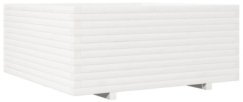 Vaso/floreira de jardim 110x110x49,5 cm pinho maciço branco