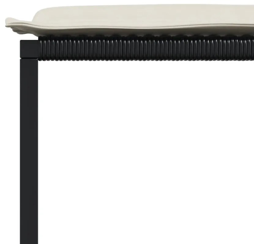 11 pcs conjunto de jantar p/ jardim c/ almofadões vime PE preto