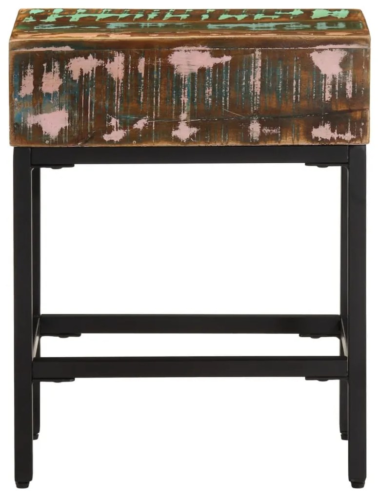 Mesa de apoio 40x30x51 cm madeira recuperada maciça
