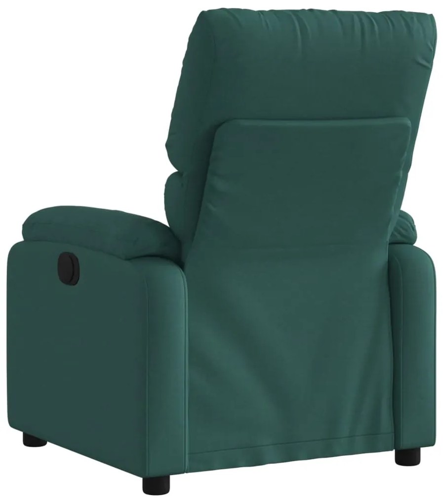 Poltrona reclinável tecido verde-escuro