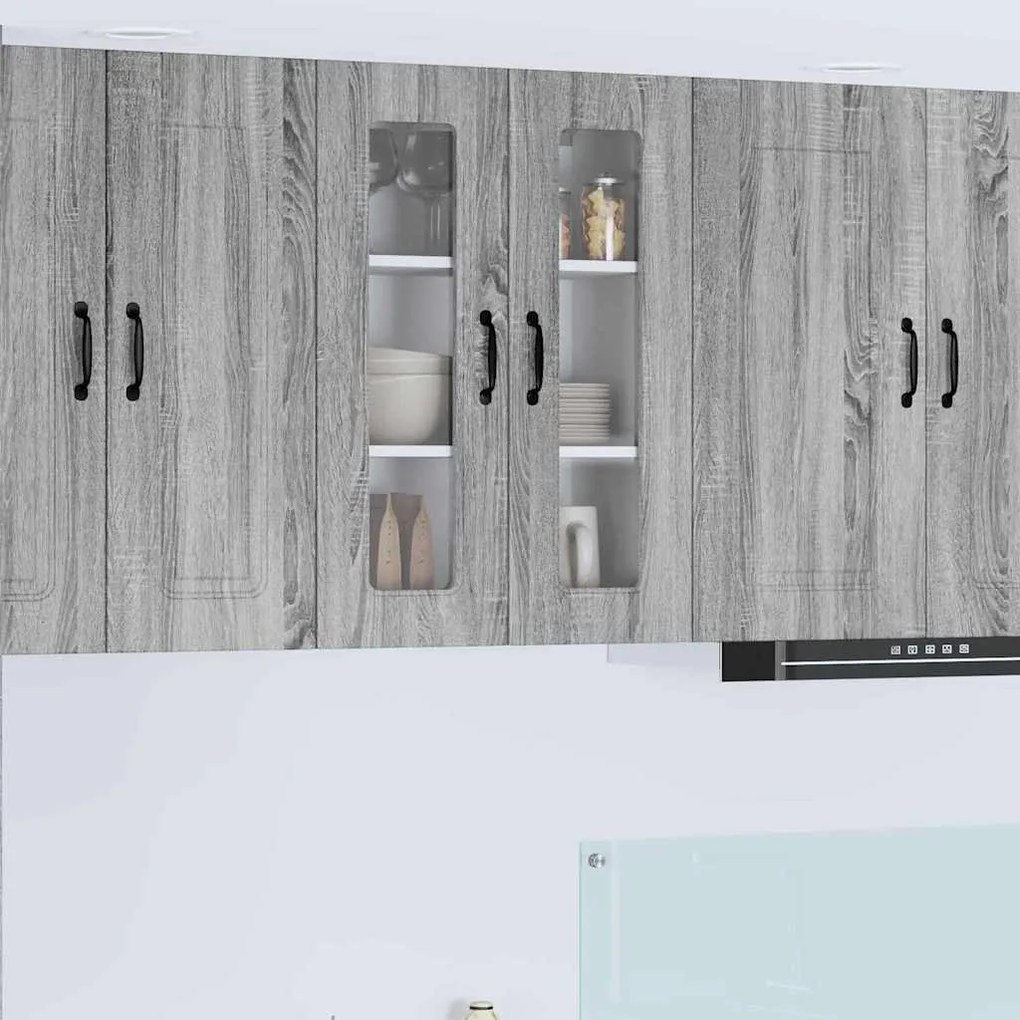 vidaXL Armário de Cozinha com prateleira Cinza Sonoma 60 x 31 x 80 cm