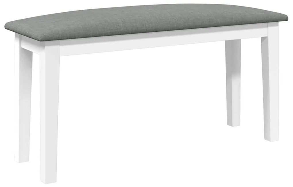 Banco 90 cm madeira seringueira maciça branco