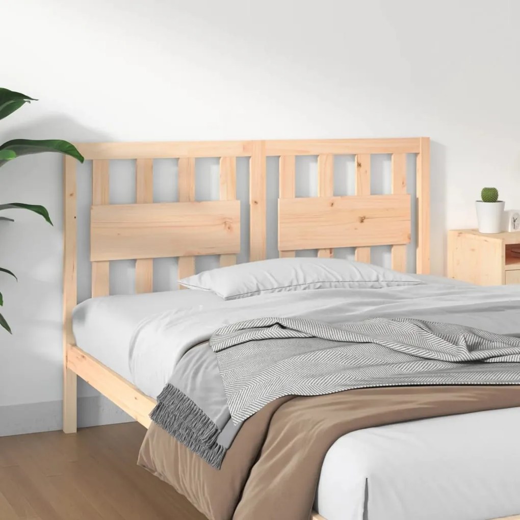 vidaXL Cabeceira de cama 145,5x4x100 cm madeira de pinho maciça