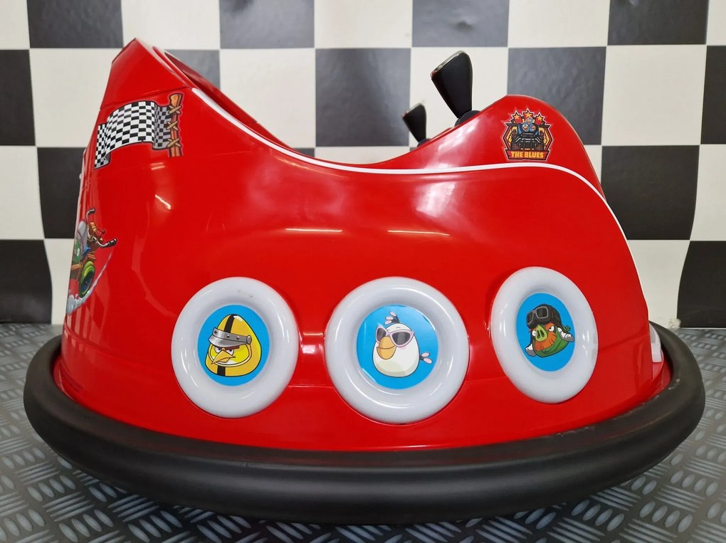 Carrinho de choques eletrico para crianças Angry Birds 6 volts Vermelho
