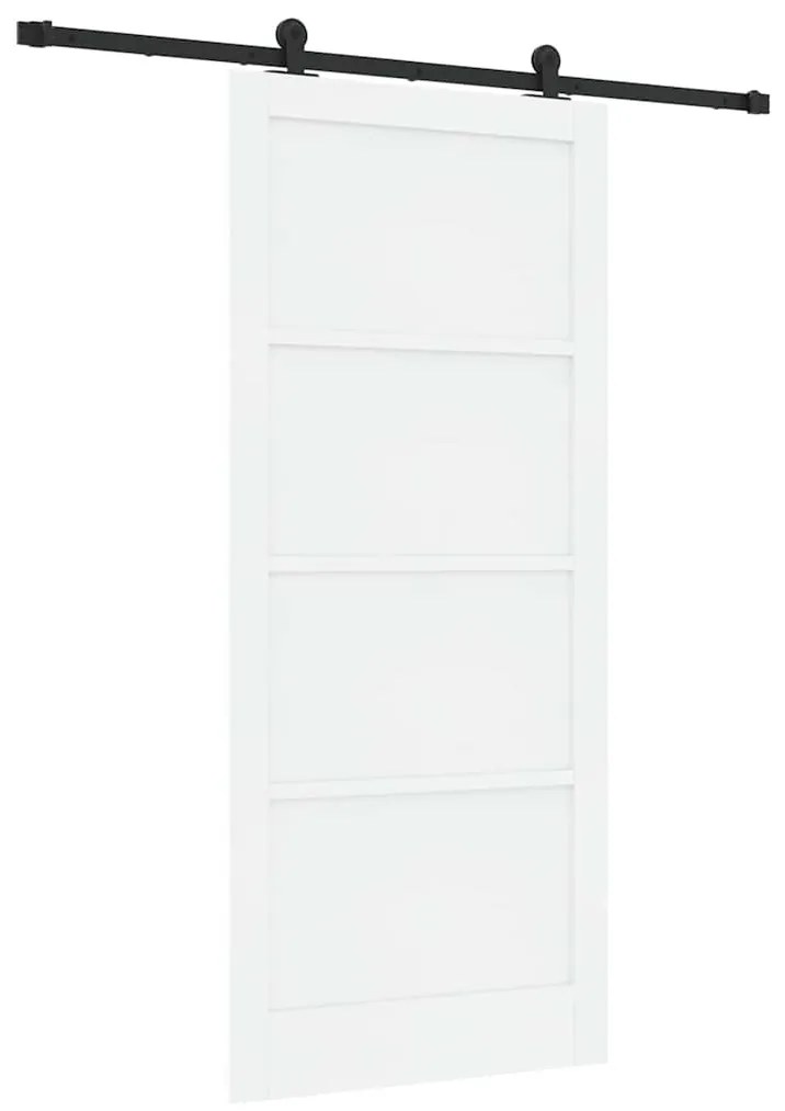 Porta Deslizante vidaXL com Conjunto de Ferragens Brancas 93x211 cm de