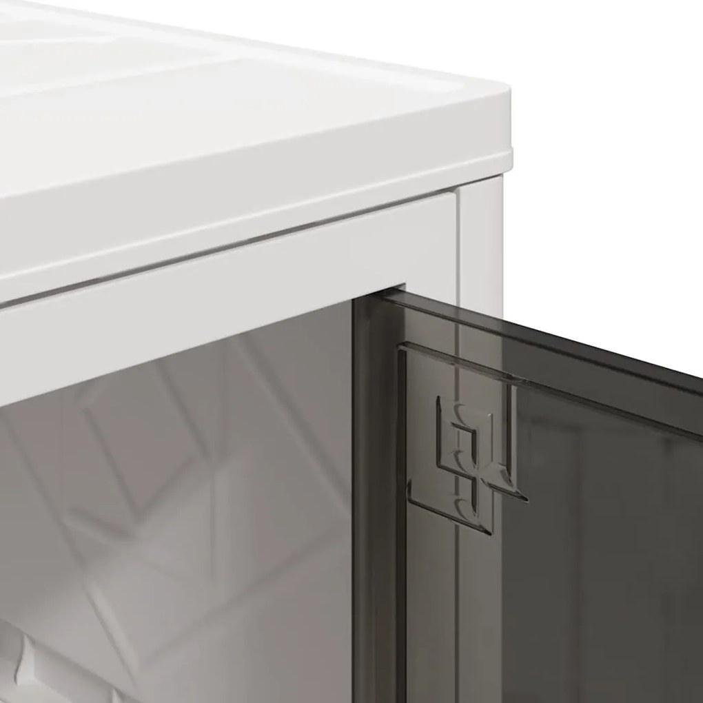 Caixa arrumação empilhável com rodas 4 níveis 75L 64x40x141,5cm