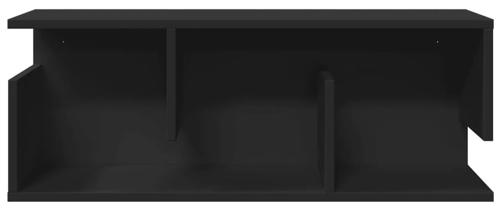 Armário de parede 80x20x30 cm derivados de madeira preto