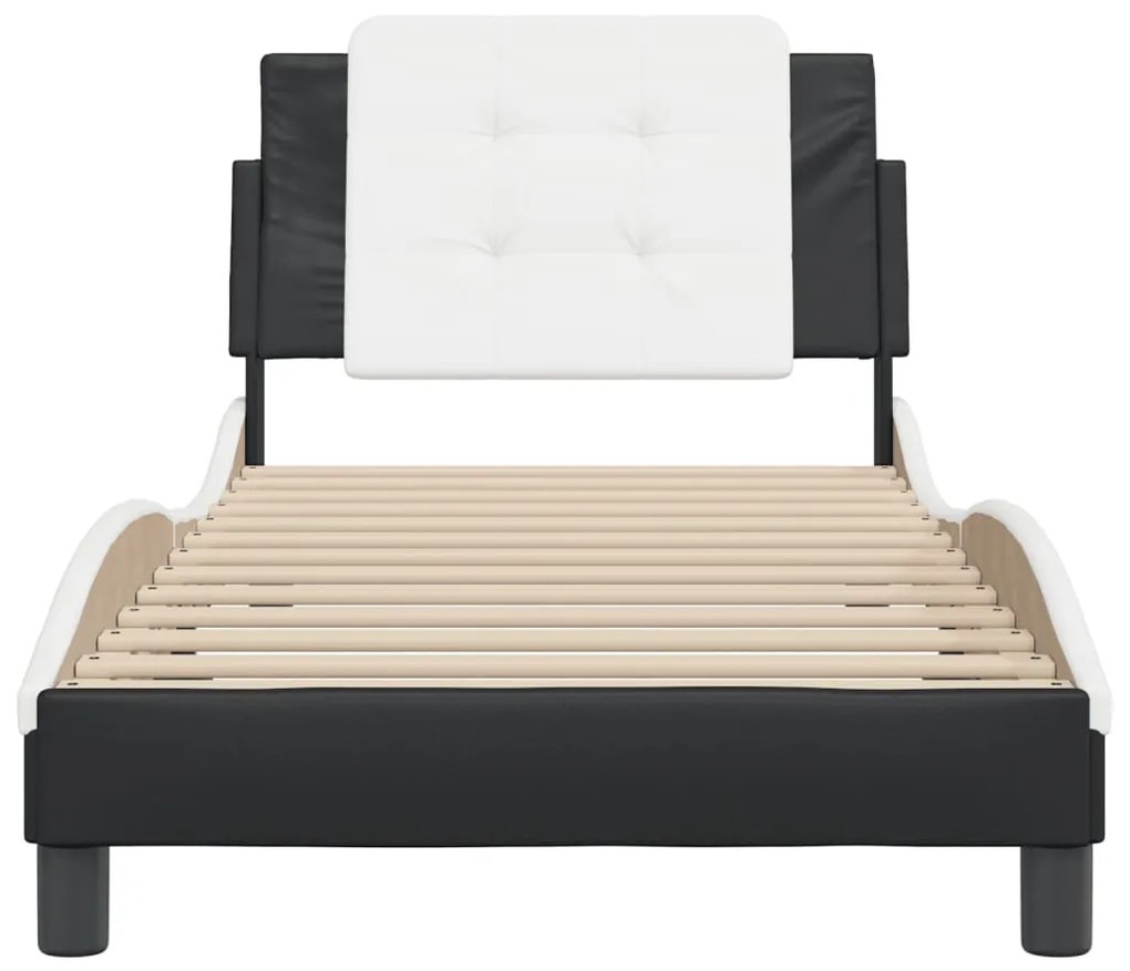 Estrutura cama c/ cabeceira 100x200 cm couro artificial