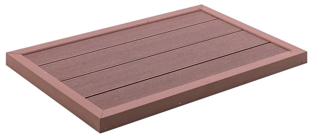 Estrado para chuveiro solar 101x63x5,5 cm WPC castanho