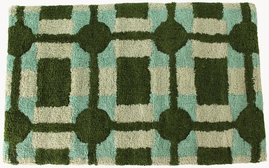 Tapete de banho de algodão Geometric