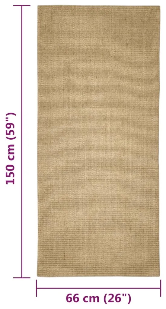 Tapete de sisal para poste arranhador 66x150 cm