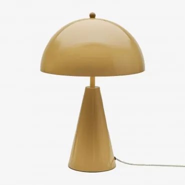 Lâmpada De Mesa Em Ferro Jaliya Amarelo Mel - Sklum