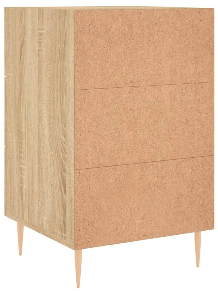 Mesa de cabeceira 40x40x66 cm derivados madeira carvalho sonoma