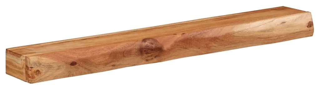 Prateleiras parede 2 pcs 100x17x8 cm madeira de acácia maciça