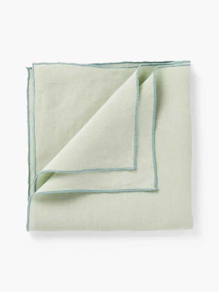 Guardanapos de linho com rebordo decorativo Kennedy, conjunto de 4