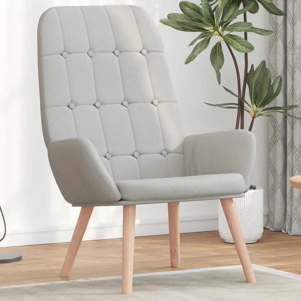 vidaXL Cadeira de descanso tecido cinzento nuvem