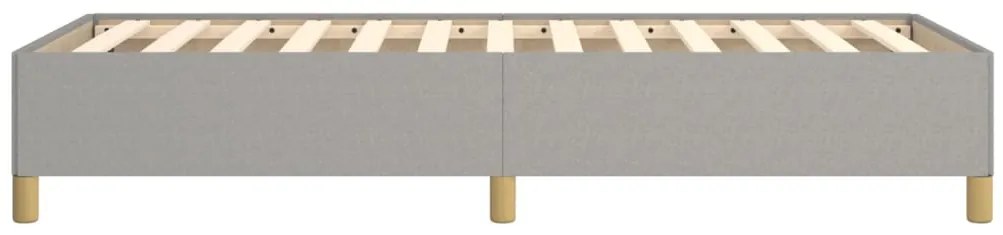 Estrutura de cama sem colchão 100x200 cm tecido cinzento-claro