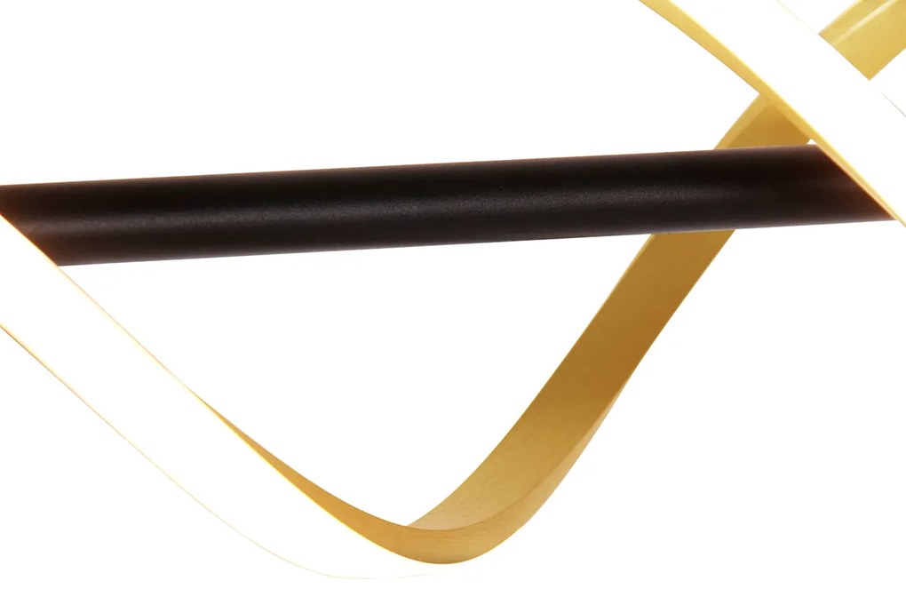 Candeeiro de suspensão dourado com LED regulável em 3 níveis de Kelvin - Henk Design