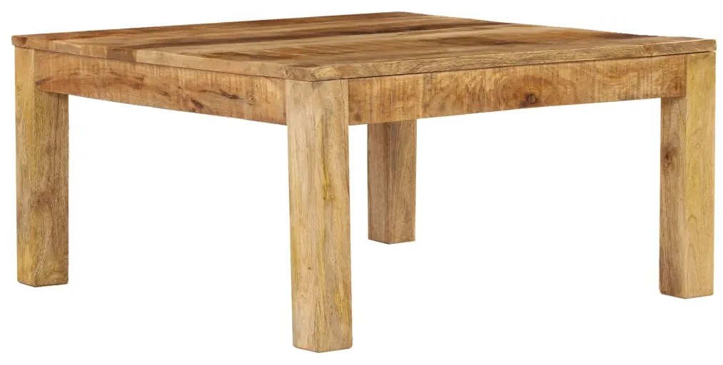 Mesa de centro em madeira de mangueira maciça 80x80x40cm