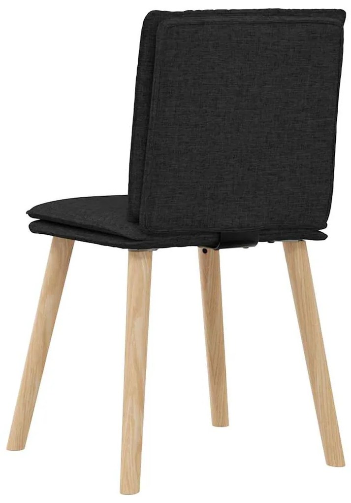Cadeiras de jantar 4 pcs tecido preto