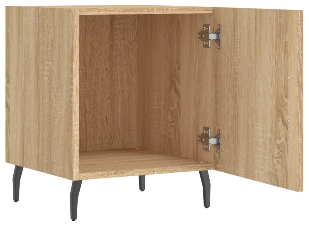 Mesa cabeceira 2pcs 40x40x50cm deriv. madeira carvalho sonoma
