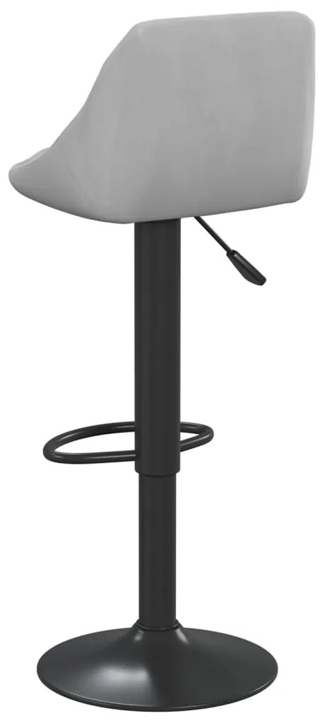 Bancos de bar 2 pcs veludo cinzento-claro