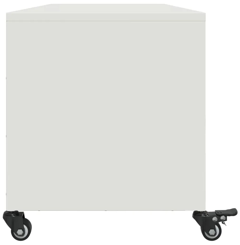Móvel de TV 100,5x39x43,5 cm aço branco