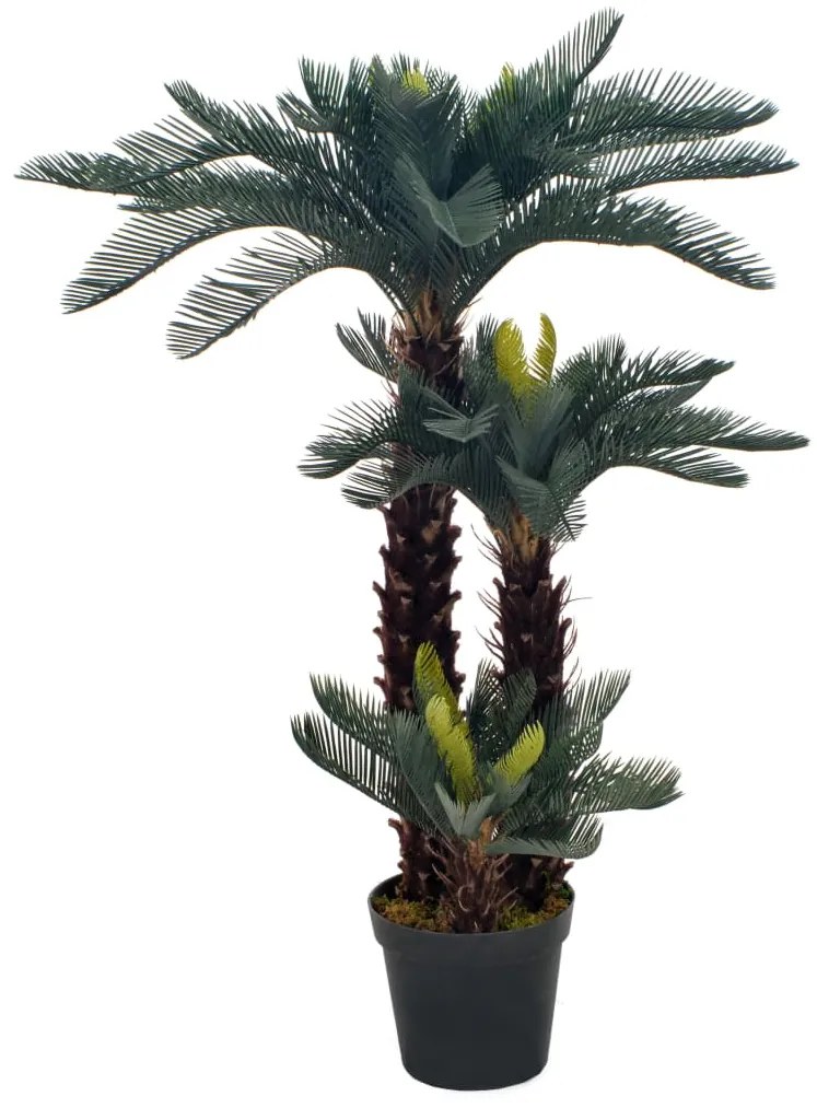 Palmeira cica artificial com vaso 125 cm verde