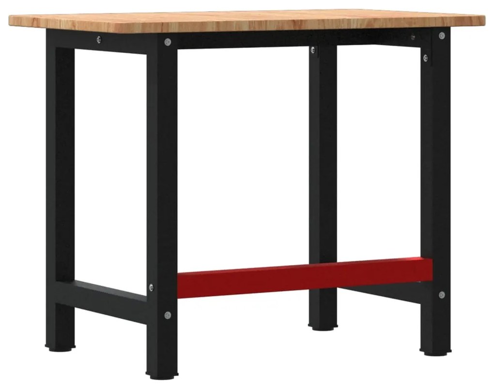 Bancada retangular 100x60x81,5cm carvalho maciço castanho-claro