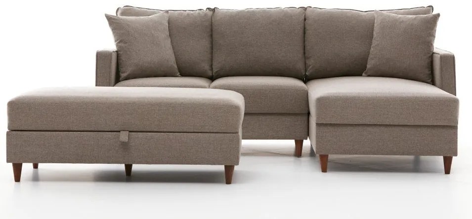 Sofá de Canto Eva – Creme – 210 x 82 x 195 cm